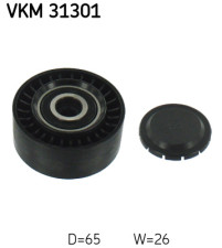 VKM 31301 Vratná/vodiaca kladka rebrovaného klinového remeňa SKF