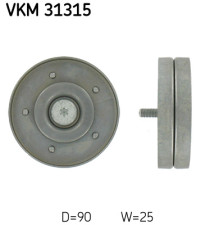 VKM 31315 Vratná/vodiaca kladka rebrovaného klinového remeňa SKF