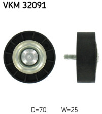 VKM 32091 Vratná/vodiaca kladka rebrovaného klinového remeňa SKF