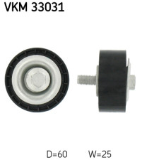 VKM 33031 Vratná/vodiaca kladka rebrovaného klinového remeňa SKF