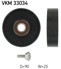VKM 33034 Vratná/vodiaca kladka rebrovaného klinového remeňa SKF