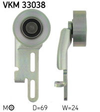 VKM 33038 Napínacia kladka rebrovaného klinového remeňa SKF