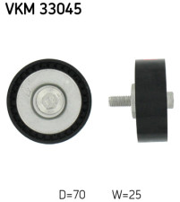 VKM 33045 Vratná/vodiaca kladka rebrovaného klinového remeňa SKF