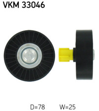 VKM 33046 Vratná/vodiaca kladka rebrovaného klinového remeňa SKF