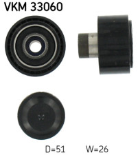 VKM 33060 Vratná/vodiaca kladka rebrovaného klinového remeňa SKF