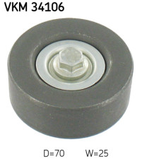 VKM 34106 Vratná/vodiaca kladka rebrovaného klinového remeňa SKF