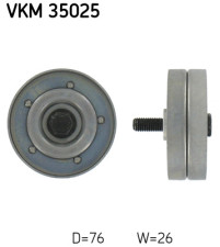 VKM 35025 Vratná/vodiaca kladka rebrovaného klinového remeňa SKF