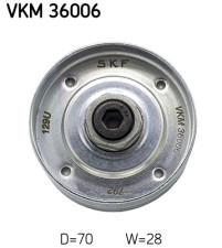 VKM 36006 Vratná/vodiaca kladka rebrovaného klinového remeňa SKF