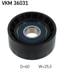 VKM 36031 Vratná/vodiaca kladka rebrovaného klinového remeňa SKF