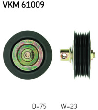 VKM 61009 Vratná/vodiaca kladka rebrovaného klinového remeňa SKF