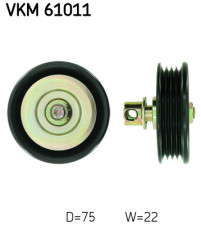 VKM 61011 Vratná/vodiaca kladka rebrovaného klinového remeňa SKF