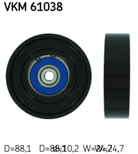 VKM 61038 Vratná/vodiaca kladka rebrovaného klinového remeňa SKF