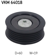 VKM 64018 Vratná/vodiaca kladka rebrovaného klinového remeňa SKF