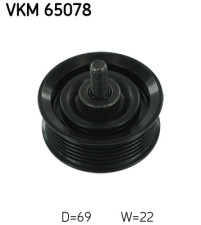 VKM 65078 Vratná/vodiaca kladka rebrovaného klinového remeňa SKF