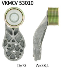 VKMCV 53010 Vratná/vodiaca kladka rebrovaného klinového remeňa SKF