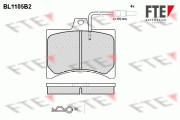 BL1105B2 Sada brzdových platničiek kotúčovej brzdy FTE