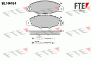 BL1661B4 Sada brzdových platničiek kotúčovej brzdy FTE