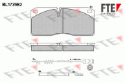 BL1726B2 Sada brzdových platničiek kotúčovej brzdy FTE