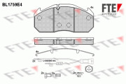 BL1759E4 Sada brzdových platničiek kotúčovej brzdy FTE