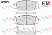 BL1808A2 Sada brzdových platničiek kotúčovej brzdy FTE