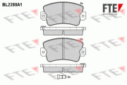 BL2280A1 Sada brzdových platničiek kotúčovej brzdy FTE