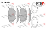 BL2912A1 Sada brzdových platničiek kotúčovej brzdy FTE