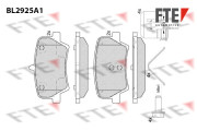 BL2925A1 Sada brzdových platničiek kotúčovej brzdy FTE