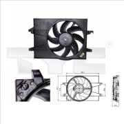 810-0025 Ventilátor chladenia motora TYC