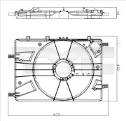 825-0016-1 Drżiak ventilátora chladiča TYC
