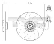 825-0019 Ventilátor chladenia motora TYC