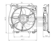 828-0001 Ventilátor chladenia motora TYC
