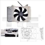 836-0011 Ventilátor chladenia motora TYC