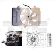 836-0015 Ventilátor chladenia motora TYC