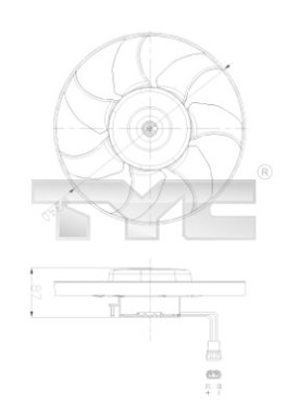 837-0025 Ventilátor chladenia motora TYC