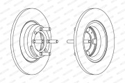 DDF037 Brzdový kotúč MAXI KIT FERODO