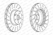 DDF1248 Brzdový kotúč MAXI KIT FERODO