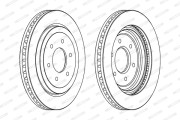 DDF1611 Brzdový kotúč MAXI KIT FERODO