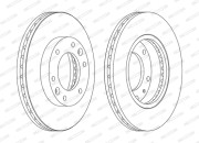 DDF1612C Brzdový kotúč MAXI KIT FERODO