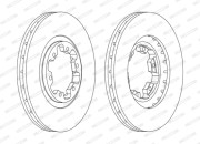 DDF1626C Brzdový kotúč MAXI KIT FERODO