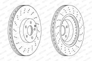 DDF1639 Brzdový kotúč MAXI KIT FERODO