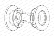 DDF225 Brzdový kotúč MAXI KIT FERODO