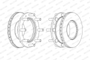 FCR308A Brzdový kotúč MAXI KIT FERODO