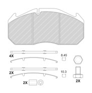 FCV1086B Sada brzdových platničiek kotúčovej brzdy MAXI KIT FERODO