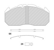 FCV1578BFE Sada brzdových platničiek kotúčovej brzdy MAXI KIT FERODO