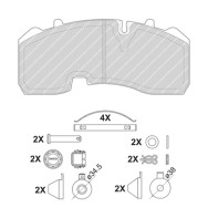 FCV1678B Sada brzdových platničiek kotúčovej brzdy MAXI KIT FERODO