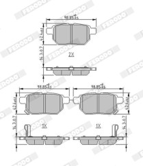 FDB4335 Sada brzdových platničiek kotúčovej brzdy MAXI KIT FERODO