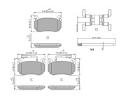 FDB4847 Sada brzdových platničiek kotúčovej brzdy MAXI KIT FERODO