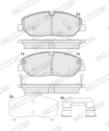 FDB5397 Sada brzdových platničiek kotúčovej brzdy Ferodo FERODO