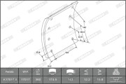 K17017.1-F3661 Sada brzd. obloż., Bubn. brzda MAXI KIT FERODO