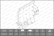 K19071.0-F2020 Sada brzd. obloż., Bubn. brzda MAXI KIT FERODO